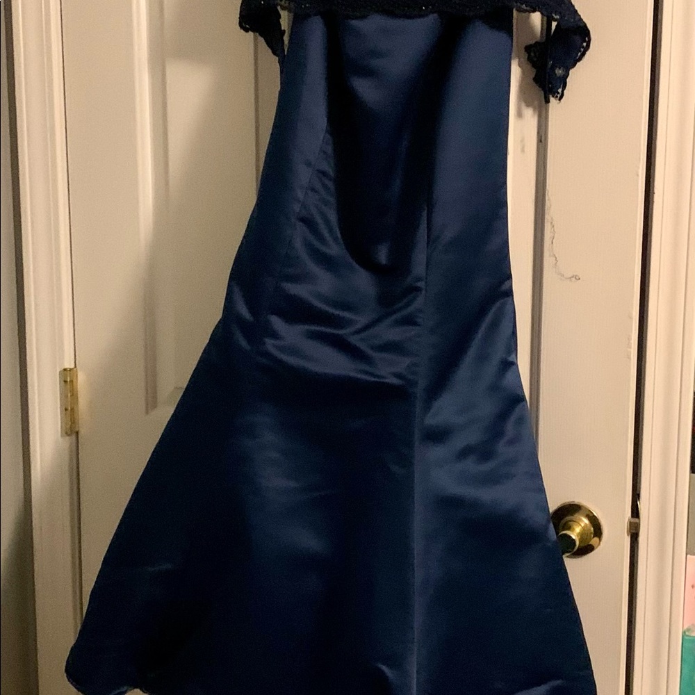 Mori Lee Size 1/2 Navy Blue Prom Dress - Picture 12 of 12